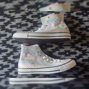 Converse Rainbow Metallic Star Women's 10.5 New